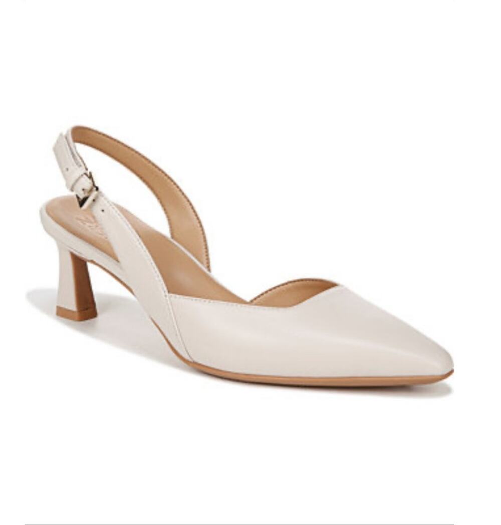 Naturalizer Dalary Pearl Satin Slingback Pointed Toe Heels Size 9